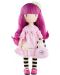 Кукла Paola Reina Santoro Gorjuss -  Cherry Blossom, с розова рокля и лилава коса, 32 cm - 1t